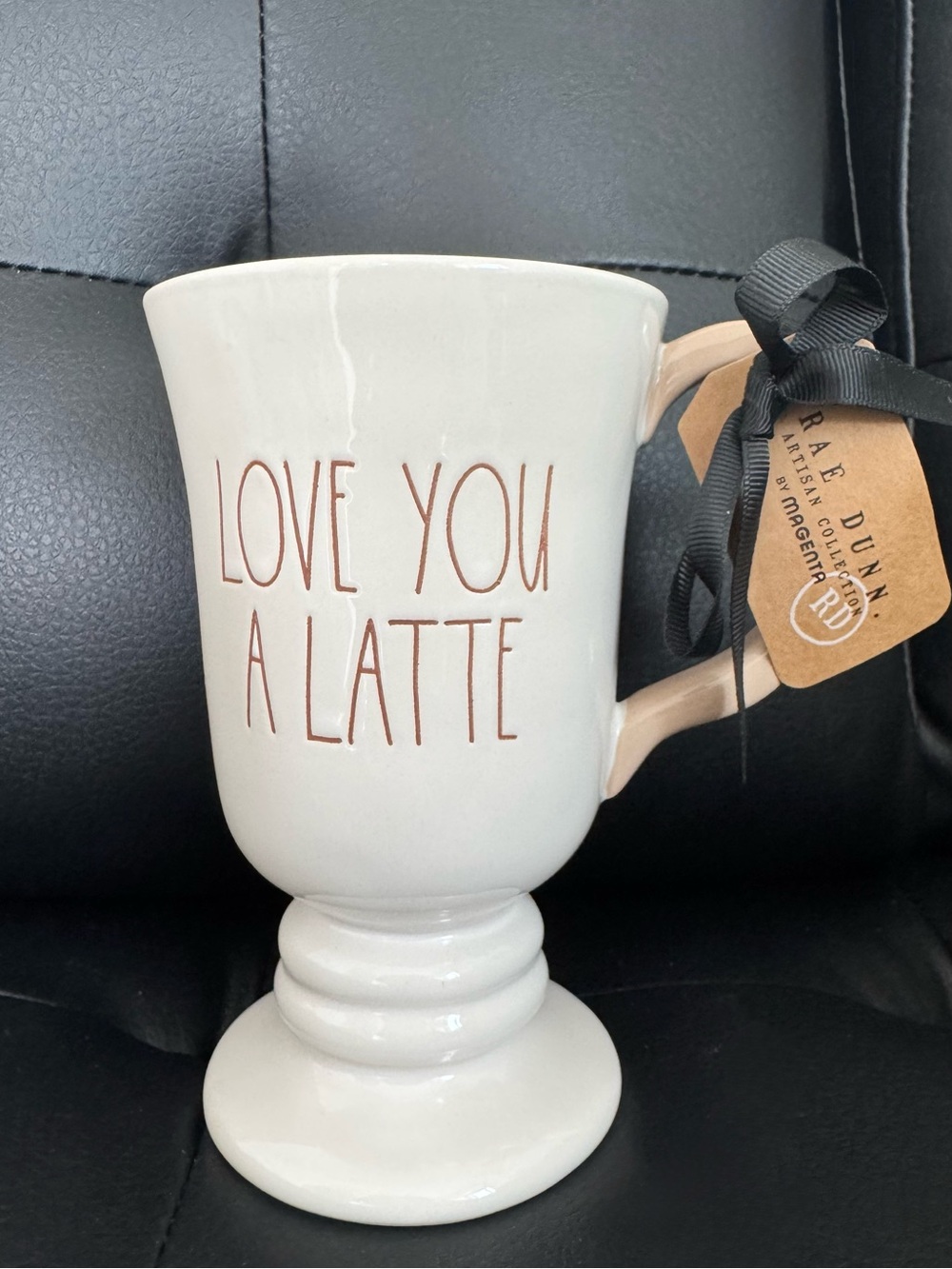 NWT Rae Dunn 'Love You A Latte' Pedestal Mug - Charming Coffee Cup